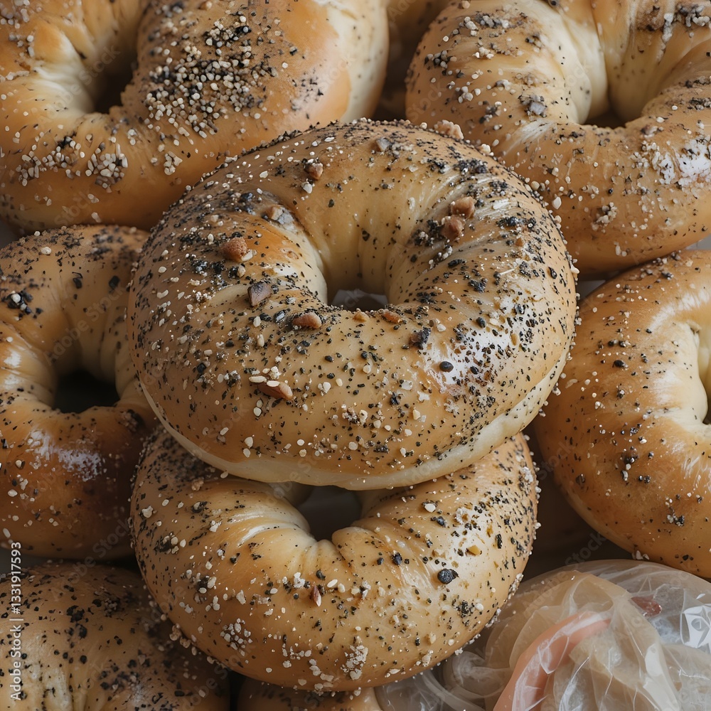 4k high quality Ai generative HD high definition artwork photo big fresh baked bagels with sesame seeds 4k high quality Ai generative HD high definition artwork photo big fresh baked bagels with sesame seeds