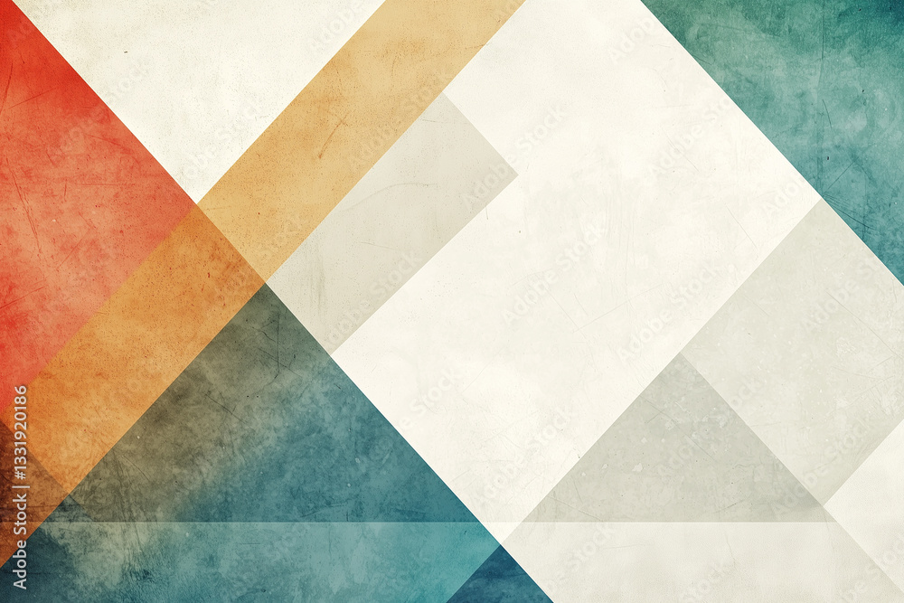 Geometric abstract background with soft colors and textured patterns. This design features blend of warm and cool tones, creating harmonious visual appeal Geometric abstract background with soft colors and textured patterns. This design features blend of warm and cool tones, creating harmonious visual appeal