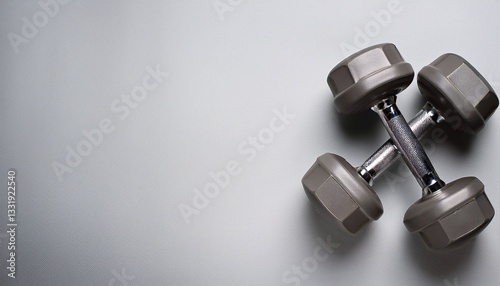 dumbbell on a plain background