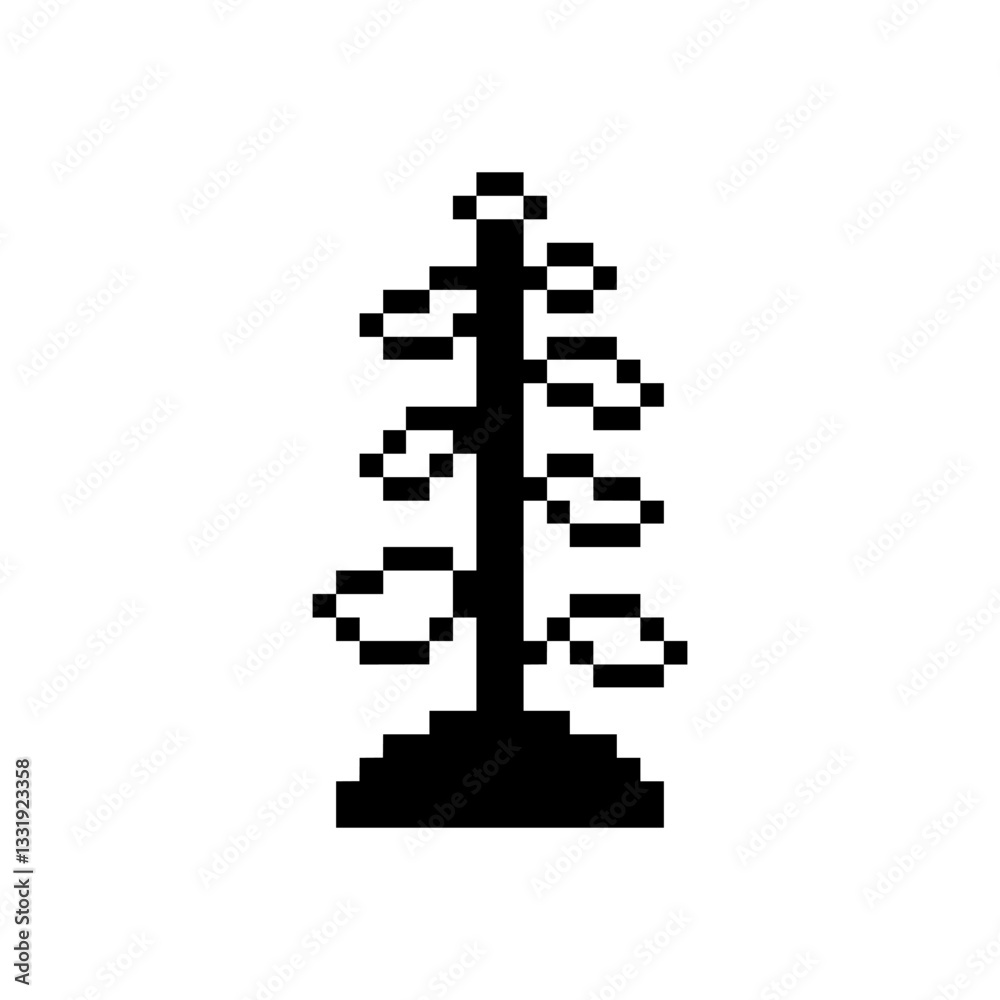 Fototapeta premium sprout plant retro pixel art