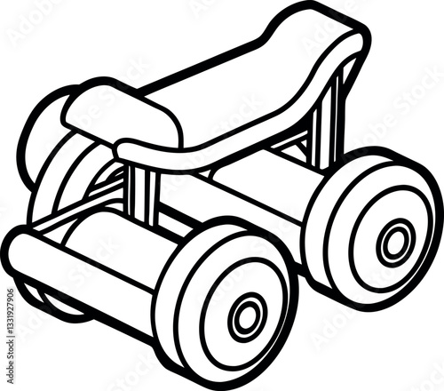 Cartoon outline drawing of dual jade rollers, wellness and beauty equipment perfect for relaxation and self-care themed coloring sheetsjade roller, skincare, beauty, facial massage, outline, wellness,