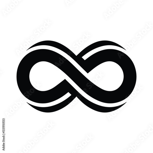 icon sign infinity, eight lies, mathematical symbol isolated