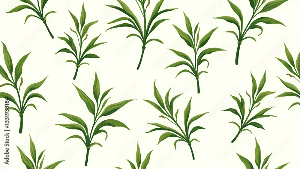 custom made wallpaper toronto digitalTropical Bamboo Leaves Seamless Tile Pattern: Lush Green Stems & Vibrant Clusters for Sunny Lounges