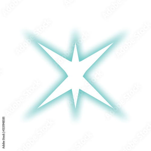 Abstract shining star with soft glow and gradient background. Perfect for digital designs, backgrounds, or decorative elements. Available in high-quality vector format for versatility.