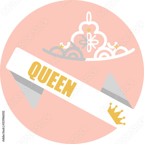 A decorative crown representing a prom queen's title and celebration of achievement.