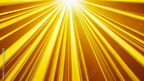 Radiant Golden Light Beams Create Dynamic and Energetic Abstract Background, Evoking Warmth and Illumination with Bright, Luminous Lines Converging Towards Central Point, Suggesting Movement and