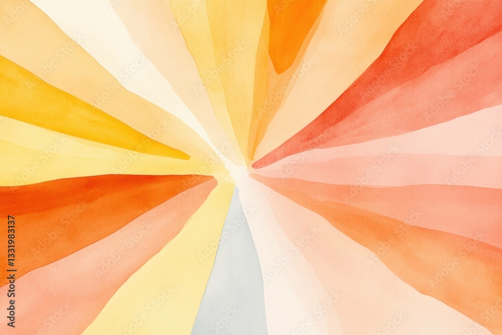 Εκτύπωση καμβά Abstract watercolor background with warm colors like orange, yellow, and red, ra