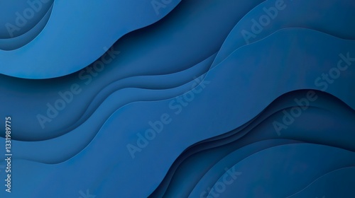 Modern Blue Abstract Wave Background Digital Wallpaper Template