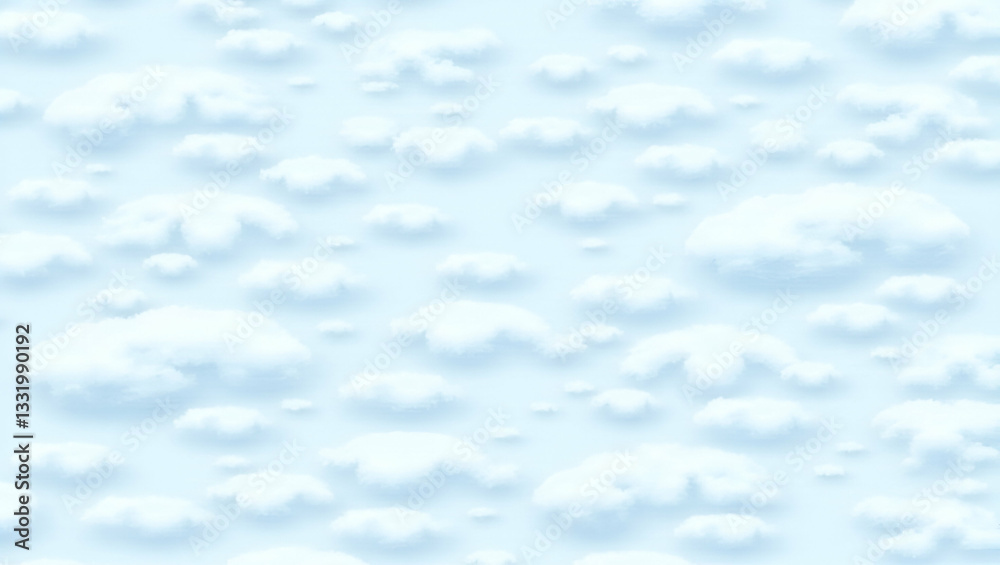 Fototapeta premium Rolling Snow and Sparkling Frost: A Flat Icy Snowdrift Seamless Tile Pattern for Winter Themes in Cute Vector Illustration Style - Perfect for Seasonal Designs and Smart Business Branding