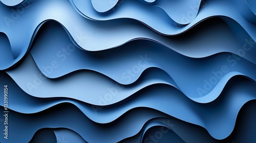 Fluid Gradient Blue Abstract Background Soft Textured Digital Art