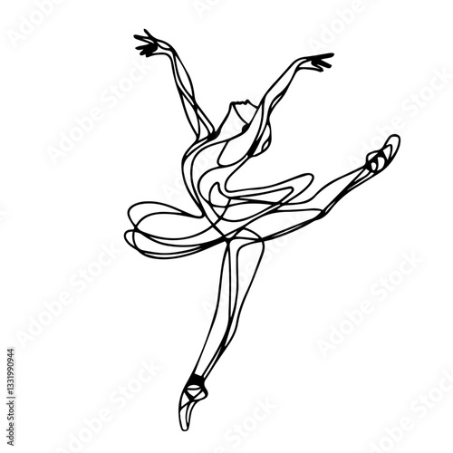 vector illustration of a ballet dancer