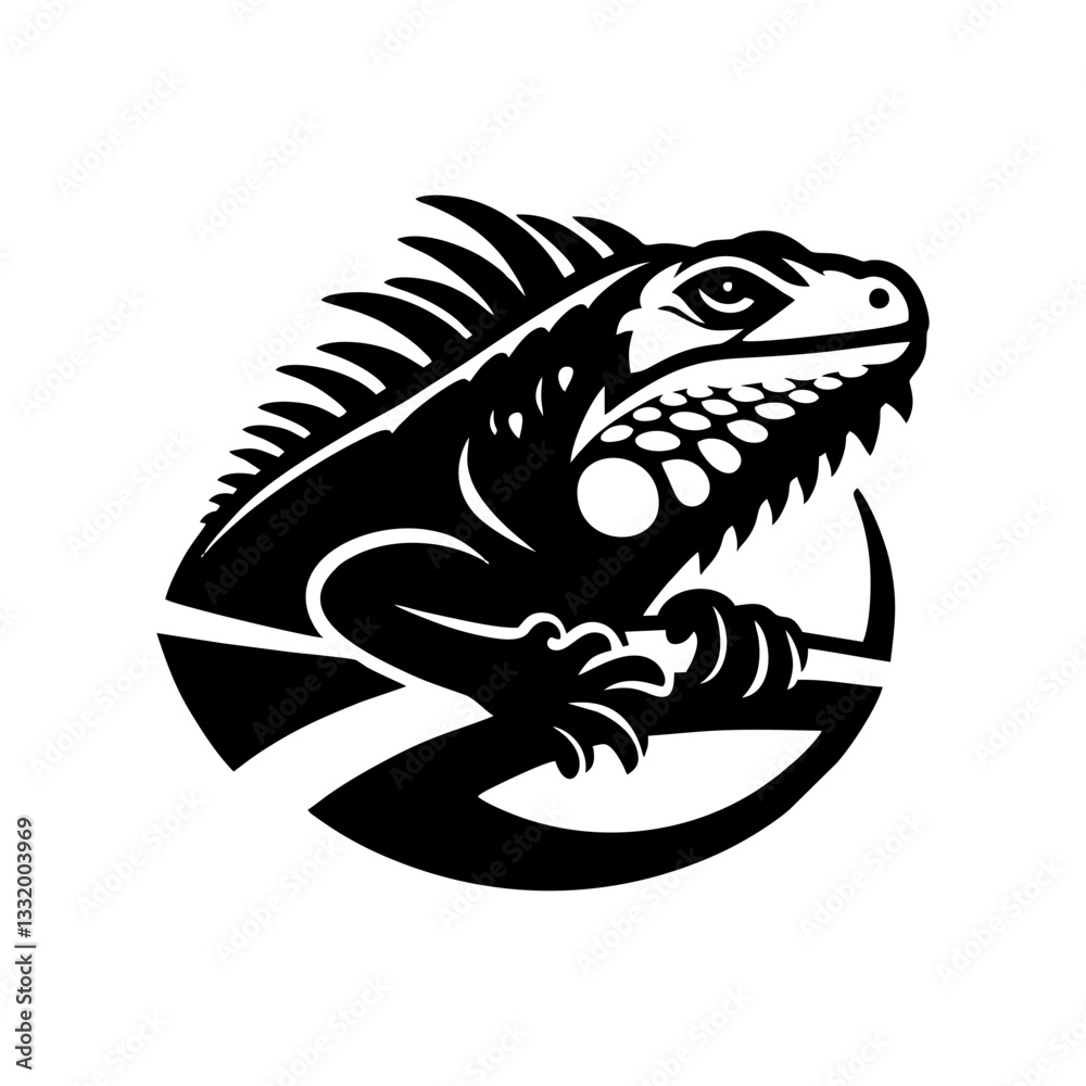 Bold Iguana Silhouette Design Bold Iguana Silhouette Design