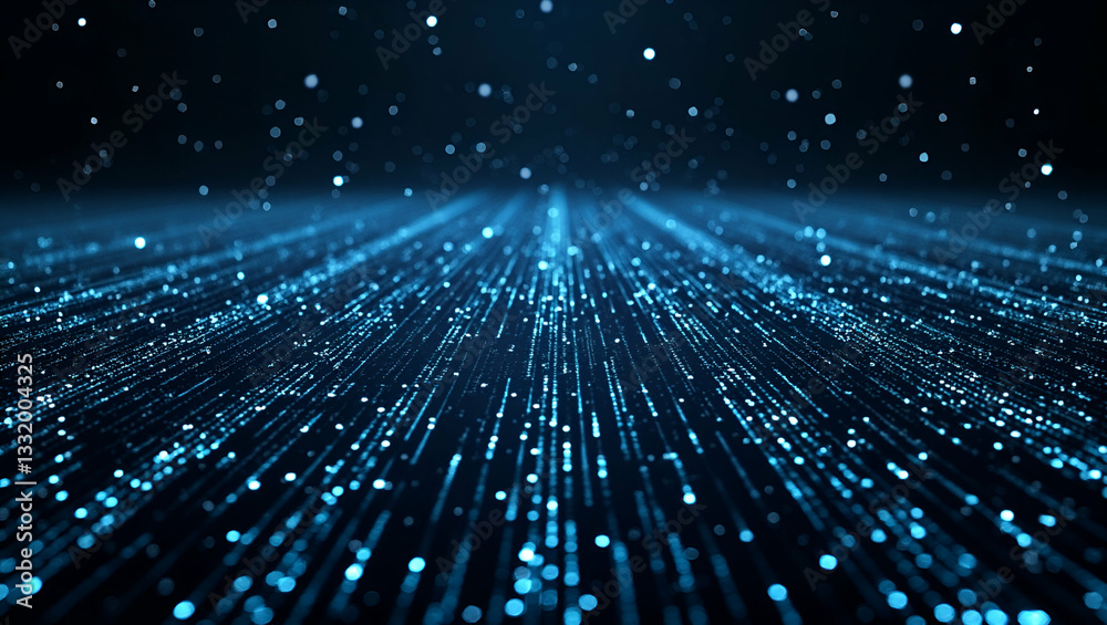 Obraz premium Futuristic Flat Dynamic Digital Matrix Tile Design with Interlaced Code Patterns & Radiant Overlays