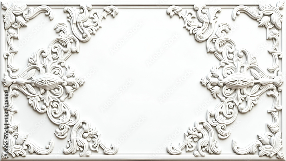 Obraz premium Symmetrical Tile Compositions: Baroque & Rustic Patterns for Branding