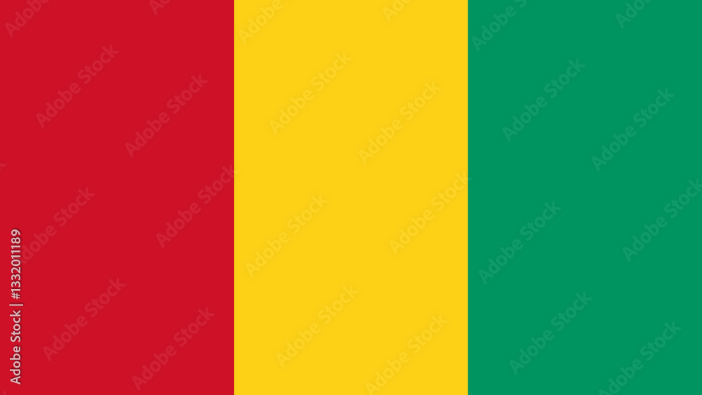 Fototapeta premium Flag of Cameroon displayed prominently against a bright background representing national pride and identity