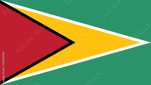 Free Download Flag of Guyana featuring the vibrant colors of red, yellow, black, and green symbolizing national pride and identity - GFXLoad