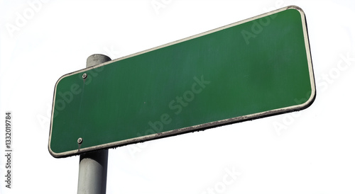 Placa de rua verde, recortada