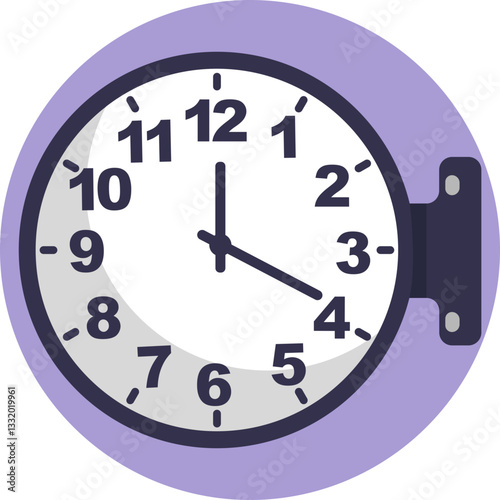 Traditional timepiece with rotating hands and numbered dial.