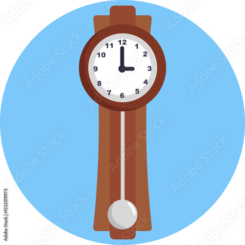 Pendulum timepiece – A traditional clock featuring a moving pendulum that regulates the passage of time.
