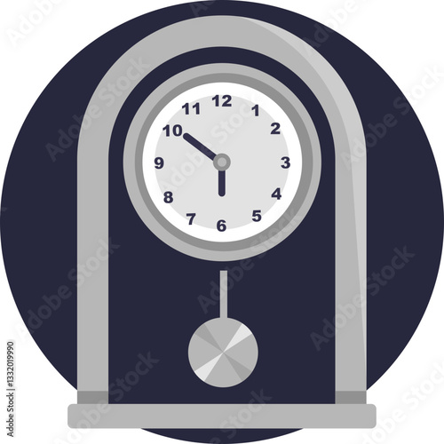Traditional timepiece with a visible pendulum mechanism.
