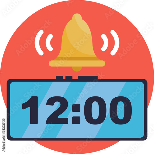 Alarm Clock: An icon representing a clock with an alarm function, often used to signal a specific time.