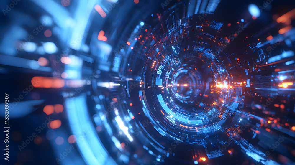 Sound Wave and Audio Technology Concept. Blue, Futuristic Digital Style. 3D Render. Sound Wave and Audio Technology Concept. Blue, Futuristic Digital Style. 3D Render.