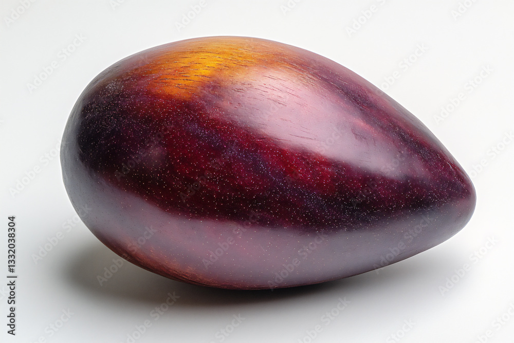 Fototapeta premium a close-up photograph of an elongated, red apple,