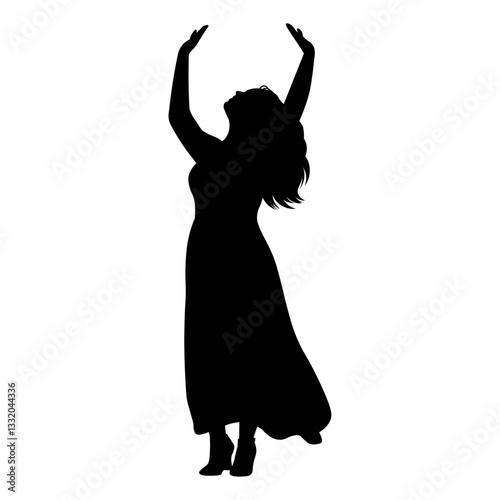 Graceful Woman Silhouette – Elegant Female Figure
