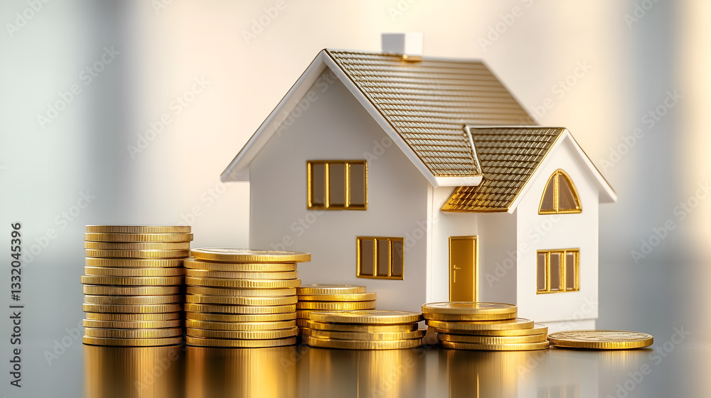 Stacked Coins Symbolizing Real Estate Appreciation Stacked Coins Symbolizing Real Estate Appreciation