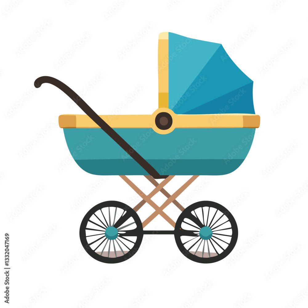 vector illustration of a baby carriage icon design