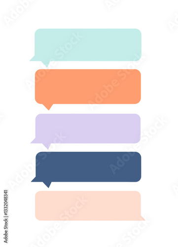 Pastel Color Speech Bubbles Message Box Background