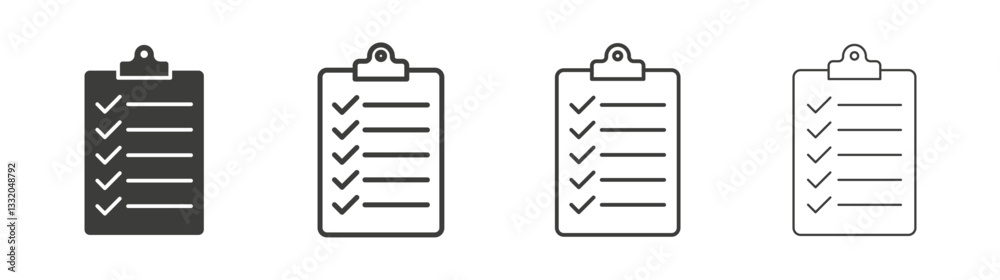 Clipboard line icon vector illustration set. Clipboard line icon vector illustration set.
