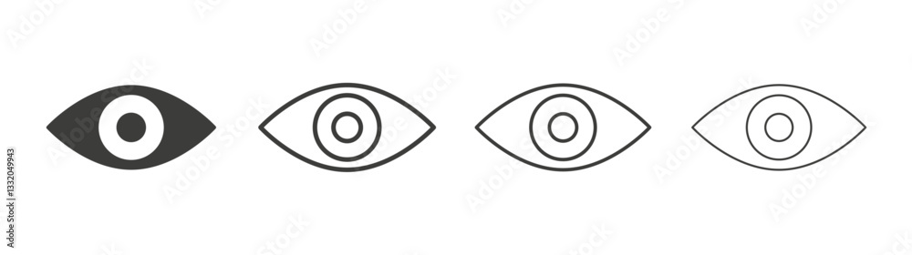 Eyes line icon vector illustration set. Eyes line icon vector illustration set.