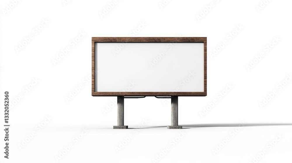 Mockup of a billboard on a white background with clipping path. Mockup of a billboard on a white background with clipping path.