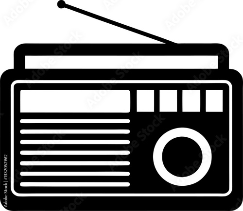 radio icon vector illustration