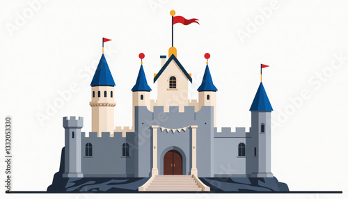 Castle vector illustration for fairy tales, fantasy stories and children's book illustrations photo