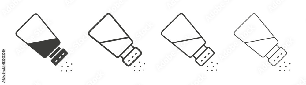 Salt shaker line icon vector illustration set. Salt shaker line icon vector illustration set.