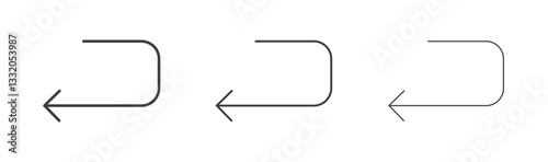 Send back line icon vector illustration set.