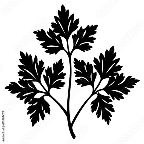parsley vector icon white background