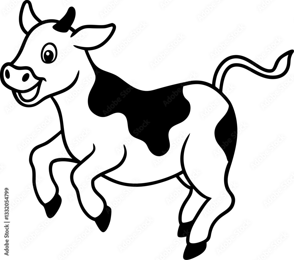 vector illustration of a cow vector illustration of a cow