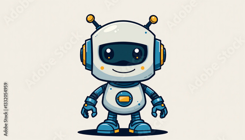 Robot vector illustration for technology, artificial intelligence and futuristic design projects photo