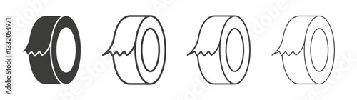 Tape line icon vector illustration set.