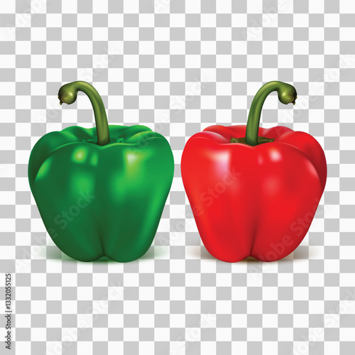 red and green chili pepper vector png