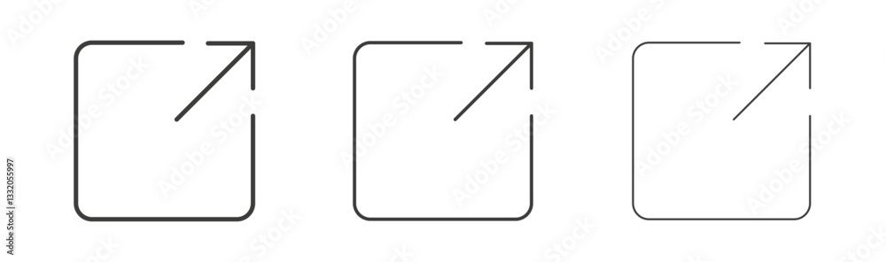 Window Maximize line icon vector illustration set. Window Maximize line icon vector illustration set.