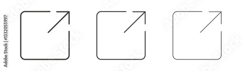 Window Maximize line icon vector illustration set.