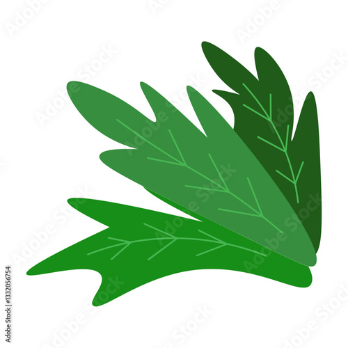 leaf corner border design illustration