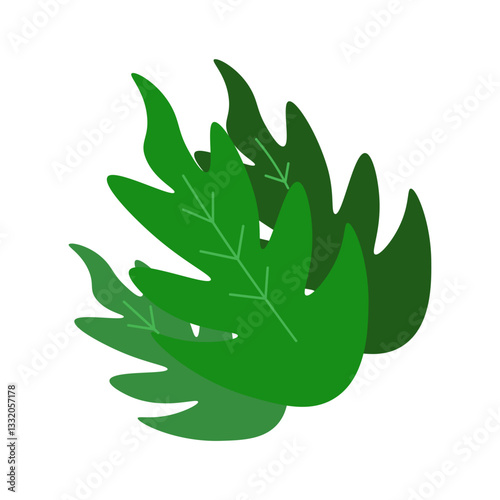 leaf corner border design illustration