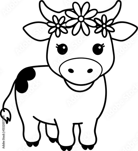 funny cow cartoon