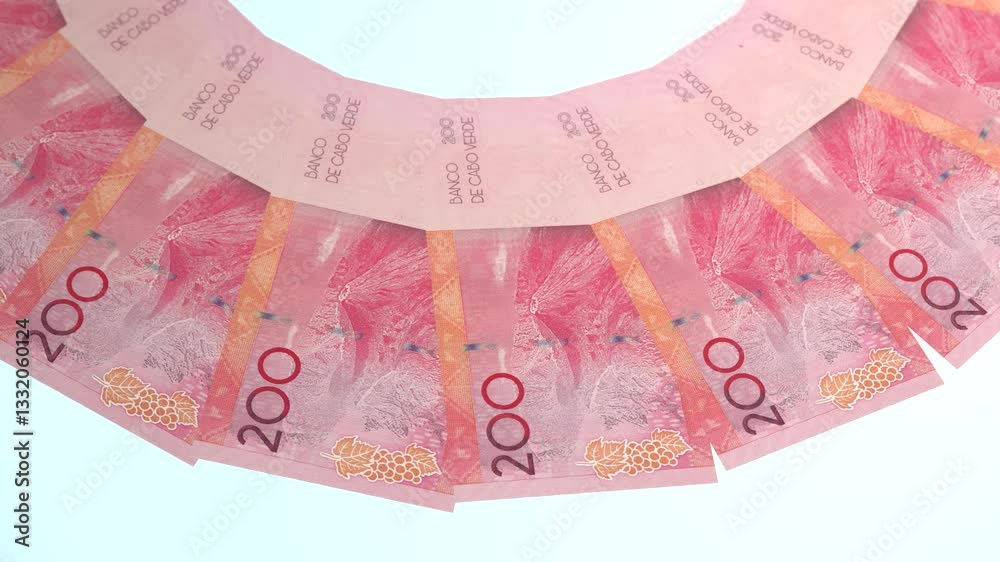 Extravagant Looping Design 200 Escudo Curency of Cape Verde