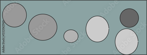 easter eggs on green background